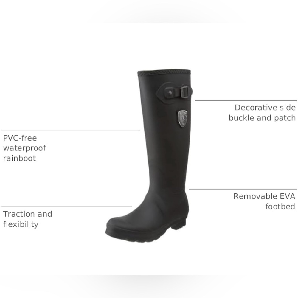 Kamik Jennifer Waterproof Tall Blue Rain Boots, Women’s Size 8 - Picture 7 of 7